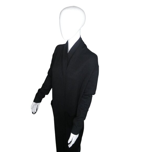 Maxsport Long Open Front Black Fall Winter‎ Glam Sweater - Picture 4 of 7